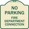 Signmission No Parking No Parking Fire Department Connection Heavy-Gauge Aluminum Sign, 18" x 18", TG-1818-23670 A-DES-TG-1818-23670 - alternate 1